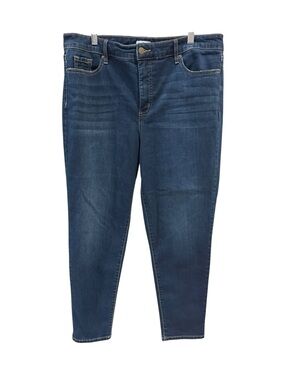 Jessica Simpson High Rise Skinny Ankle Jeans Women’s Size 16 Dark Wash Stretch